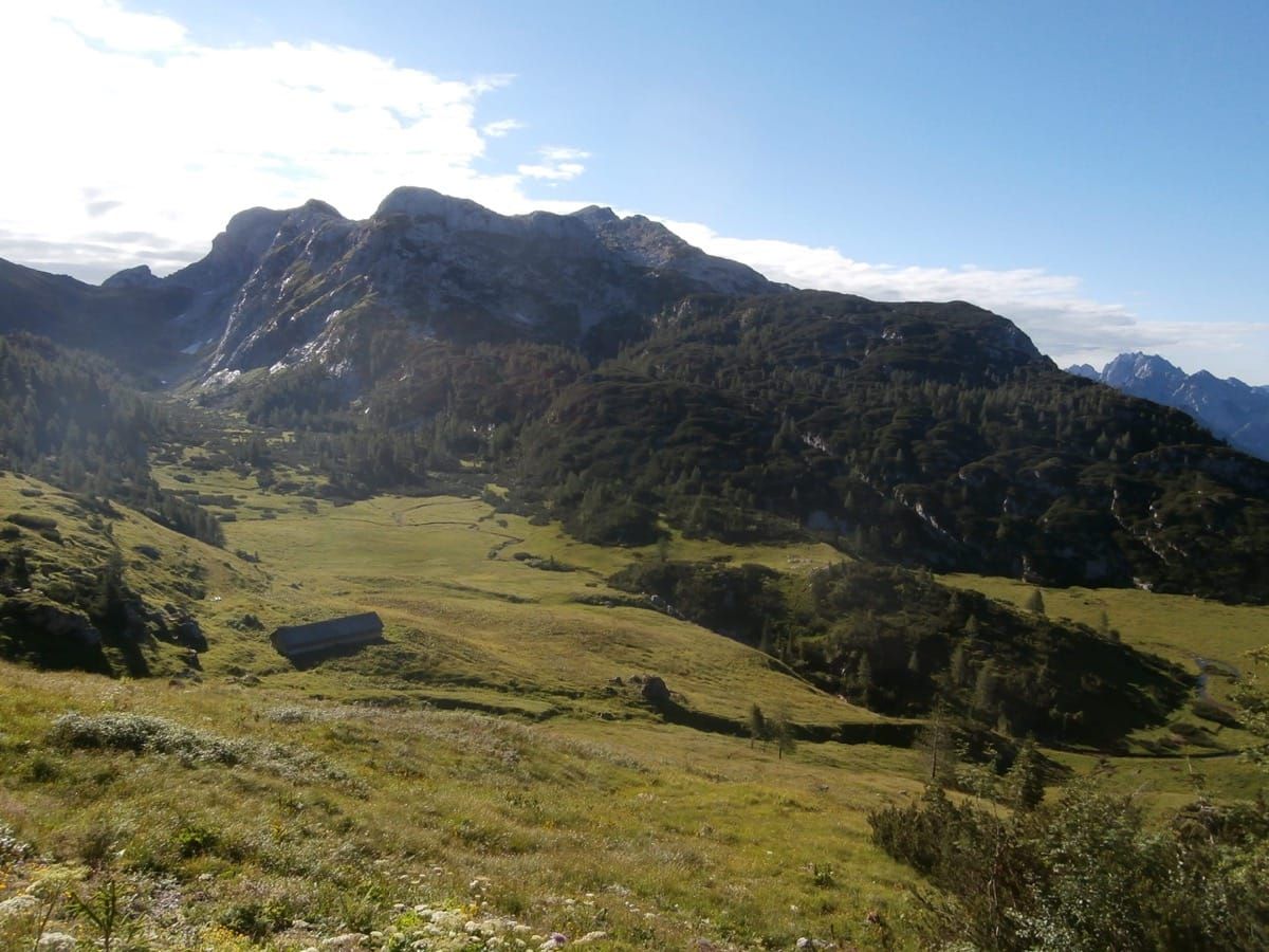 Trogkofel (Creta di Aip), 2.280 m: Anstieg über Klettersteig nur für Geübte, Trittsicherheit erforderlich